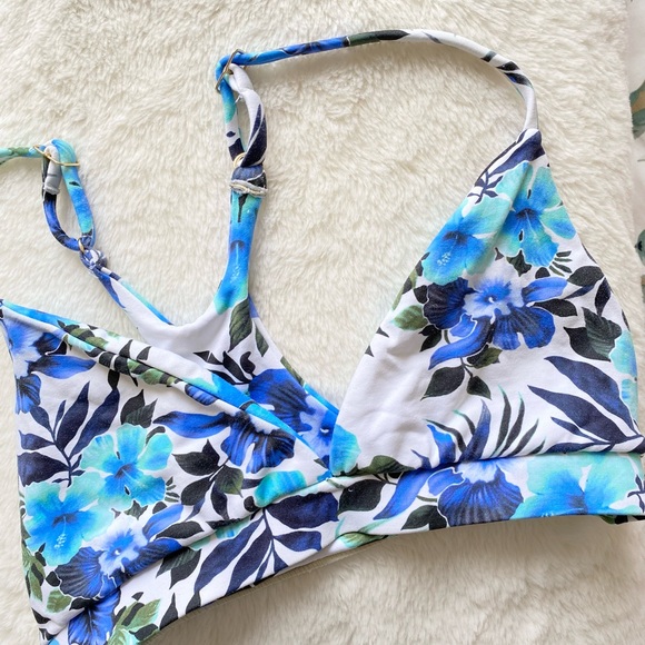 Midori Bikini COSABELLA TOP BLUE HIBISCUS SIZE MEDIUM - Picture 2 of 5
